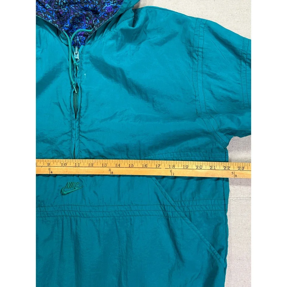 Vintage Nike Reversible Windbreaker Mens Medium 1/2 Zip Geometric Anorak Jacket
